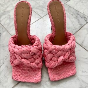 Bottega Veneta Pink Woven Women's Sandals